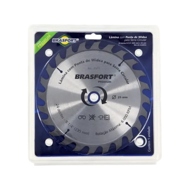 SERRA CIRCULAR WIDEA/BRASFORT 9.1/4X24 DENTES FURO 25