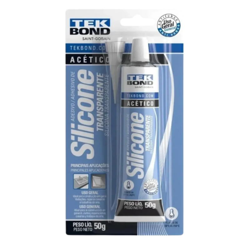 COLA SILICONE 50GRS BISNAGA TEKBOND - INCOLOR