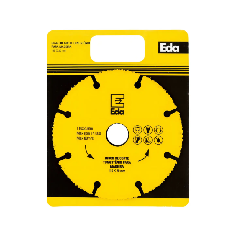 DISCO PARA MADEIRA TUNGSTÊNIO 110MM X 20MM