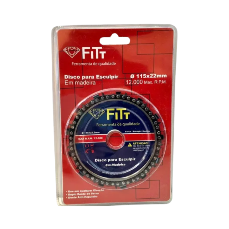 DISCO PARA ESCULPIR EM MADEIRA 4.1/2X22MM FITT