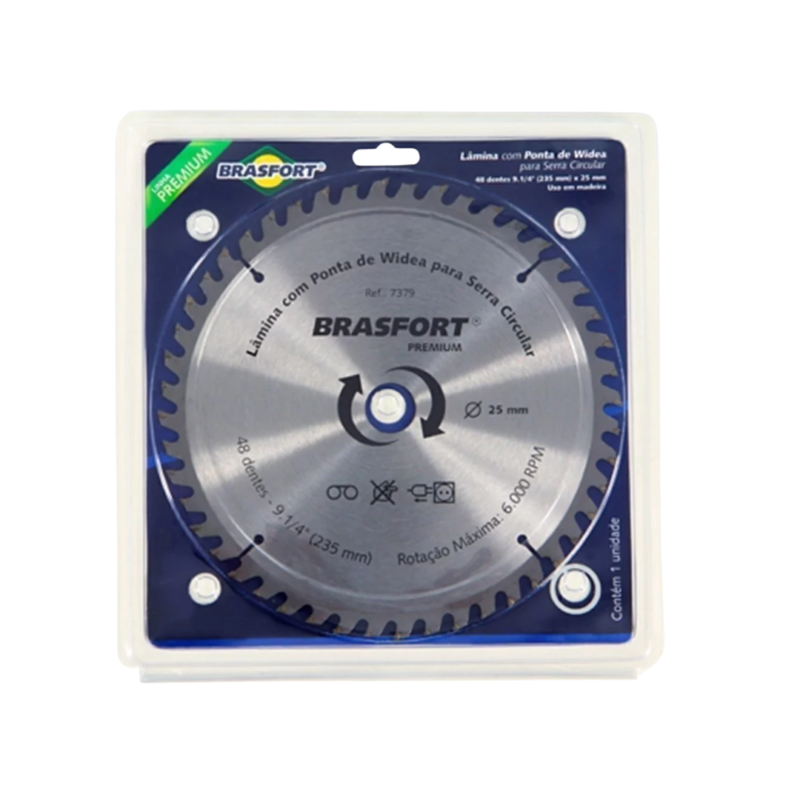 SERRA CIRCULAR WIDEA/BRASFORT 9.1/4X48 DENTES FURO 25