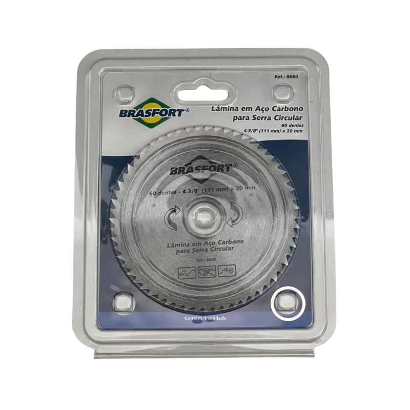 SERRA CIRCULAR 4.3/8X60X20 BRASFORT AÇO CARBONO