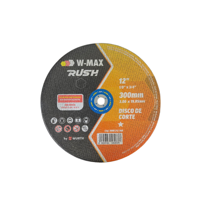 DISCO CORTE 12"X3/4 WURTH