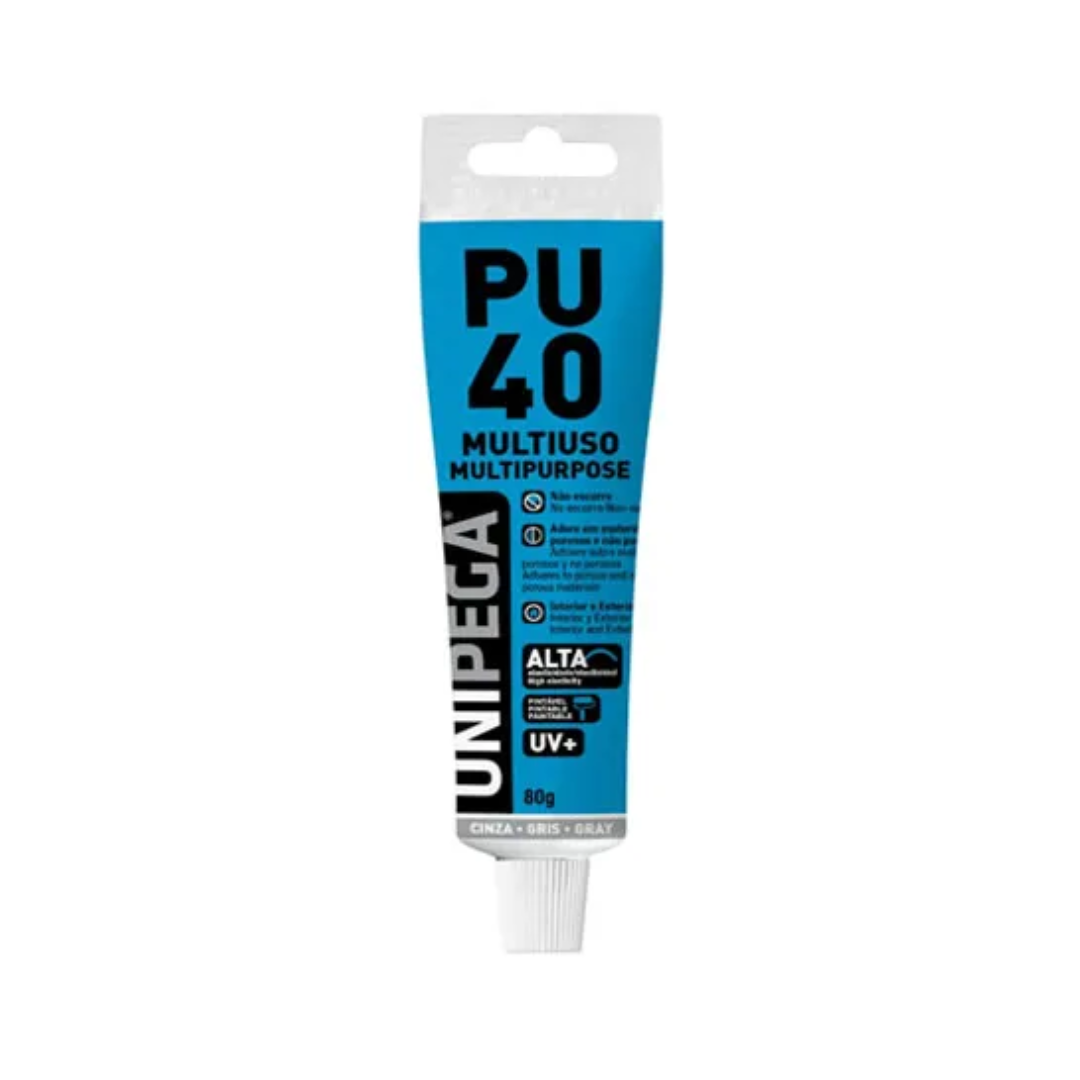 SELANTE PU 80G BISNAGA - CINZA UNIPEGA