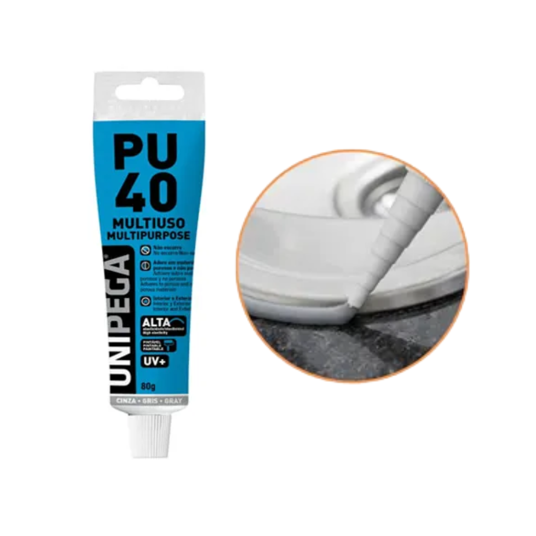 SELANTE PU 80G BISNAGA - CINZA UNIPEGA - Imagem 2