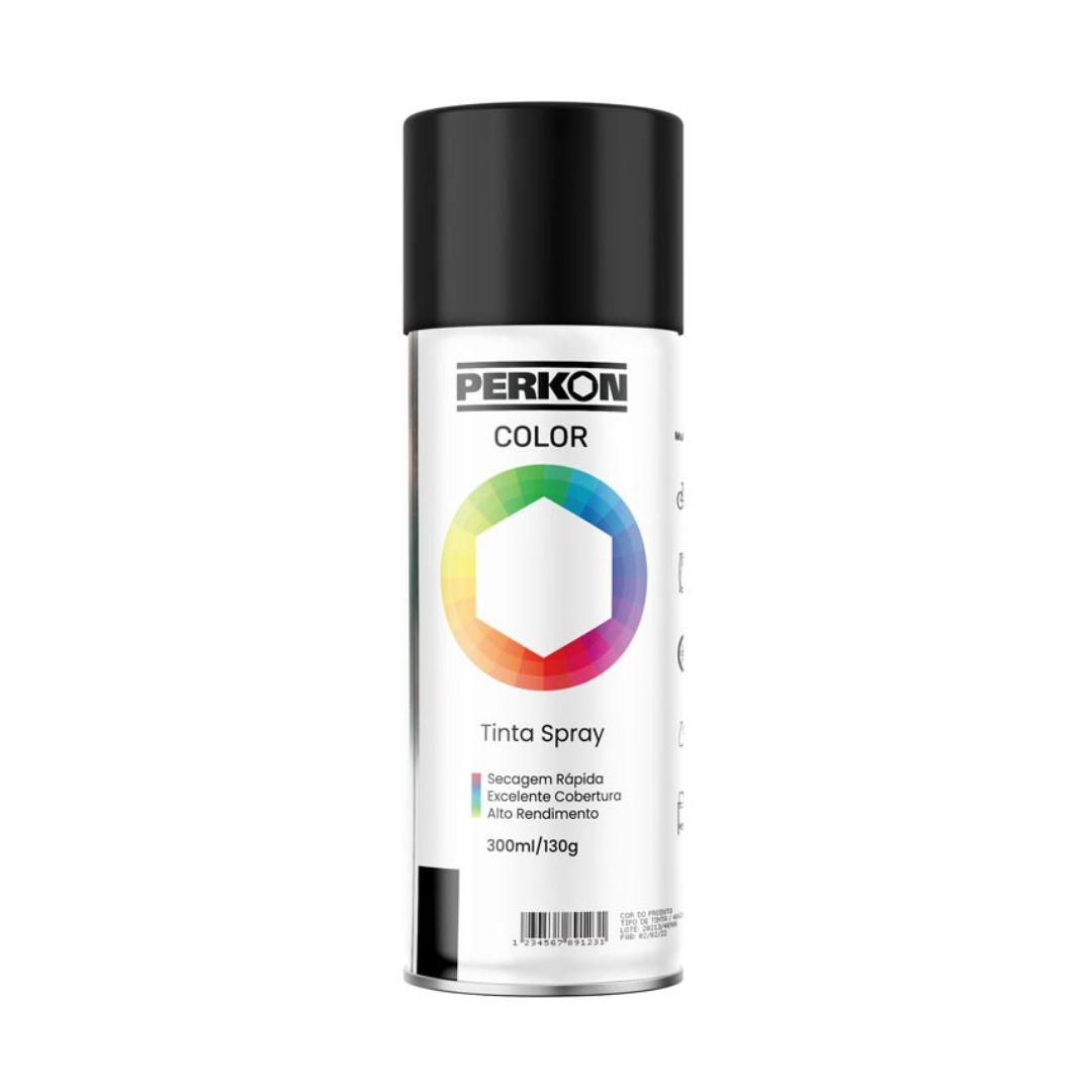 TINTA SPRAY PRETO BRILHANTE