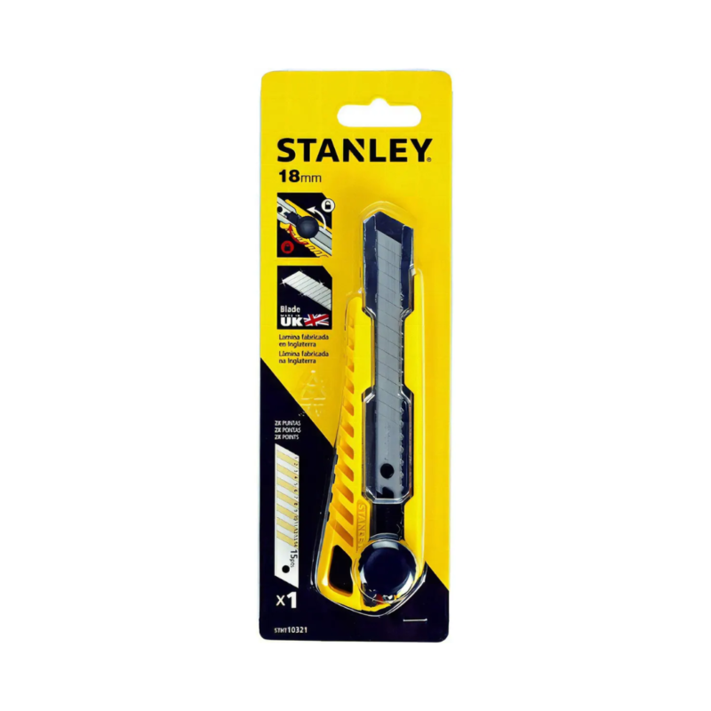 ESTILETE LARGO STANLEY LÂMINA 18MM