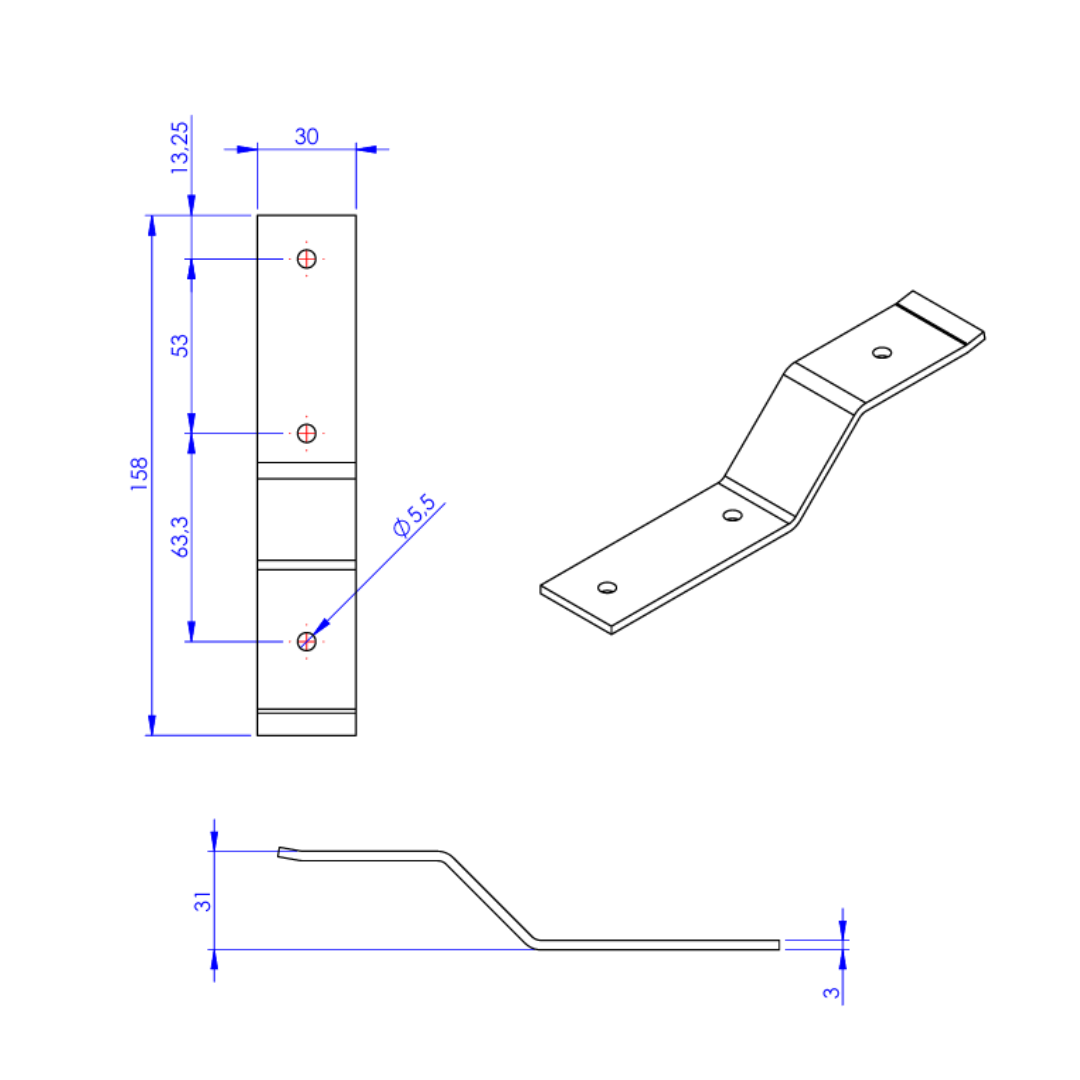 SUPORTE P/TRANCA ZINC 20343 LOTH (REAL) - Imagem 2