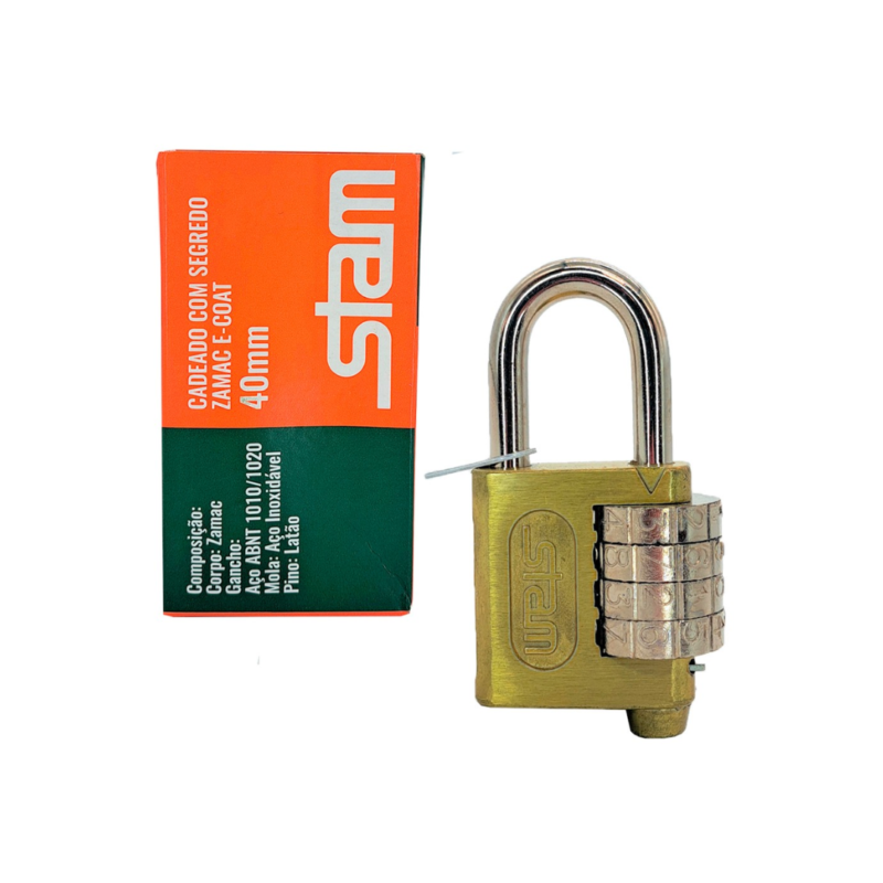 CADEADO C/SEGREDO 40MM STAM