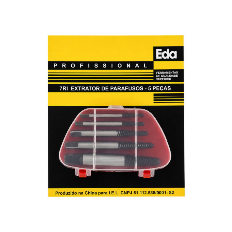 EXTRATOR DE PARAFUSOS 05 PEÇAS EDA