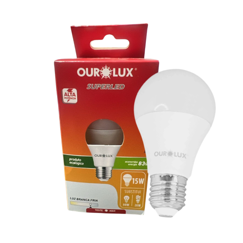 LÂMPADA LED BULBO 6500K 15W BELLALUX