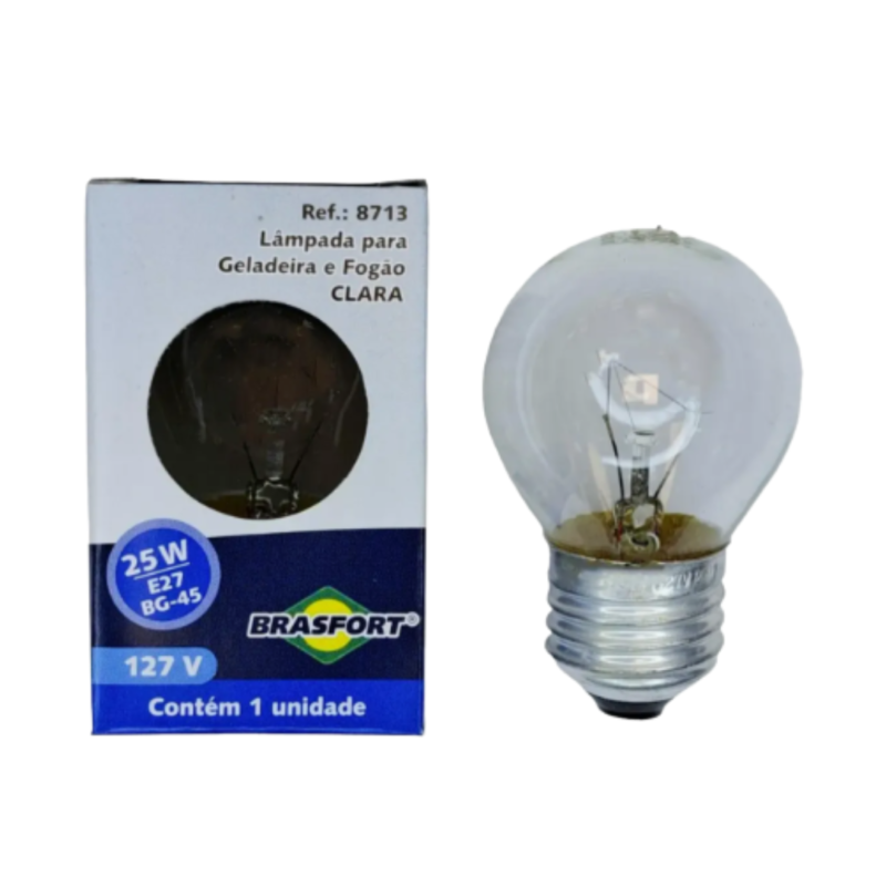 LÂMPADA GELADEIRA E FOGÃO CLARA 25WX127V 8713 BRASFORT