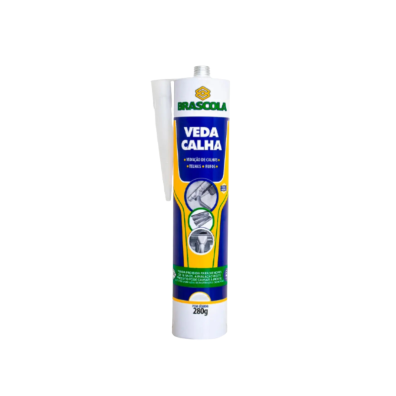 COLA VEDA CALHA BRASCOLA ALUMÍNIO 280GR
