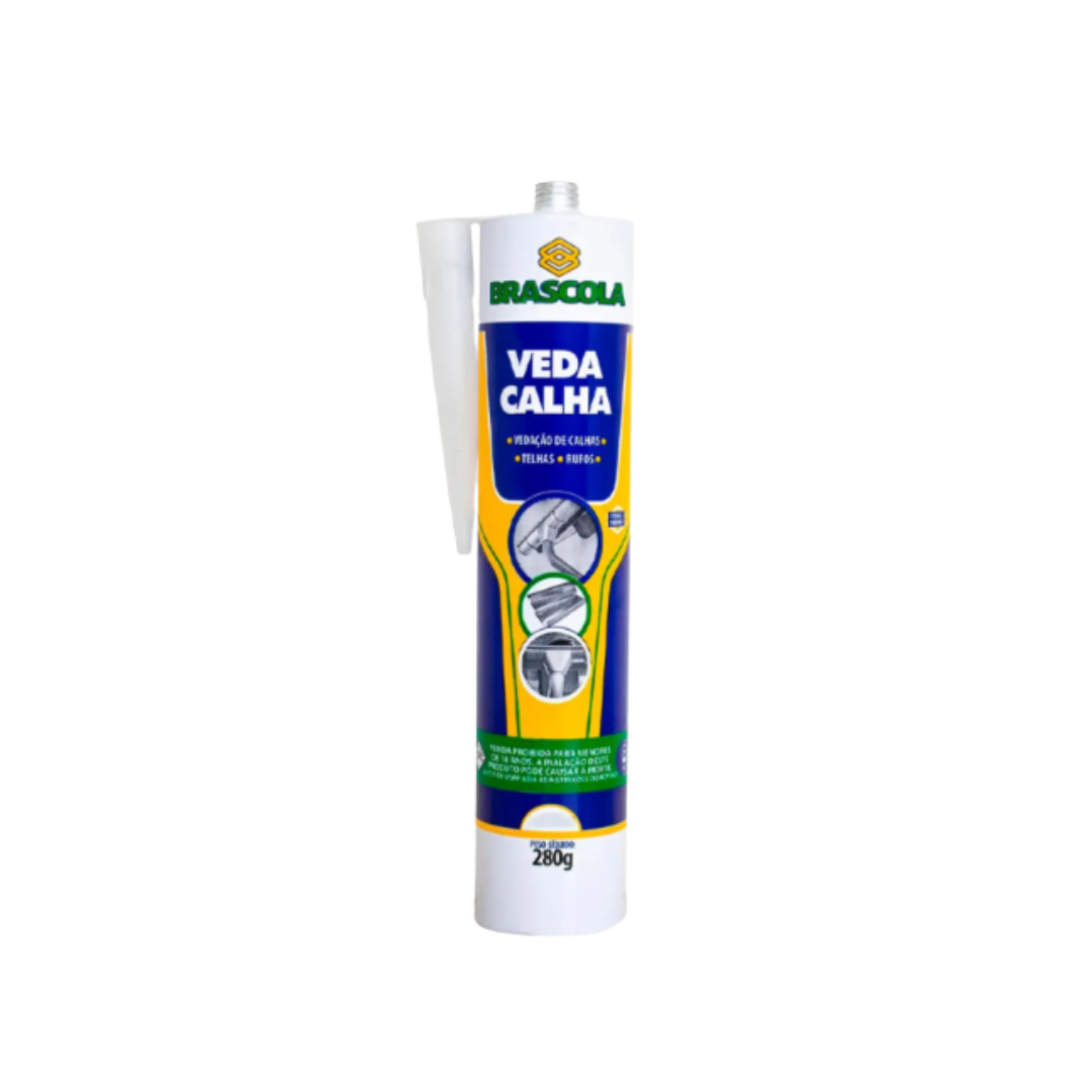 COLA VEDA CALHA BRASCOLA ALUMÍNIO 280GR