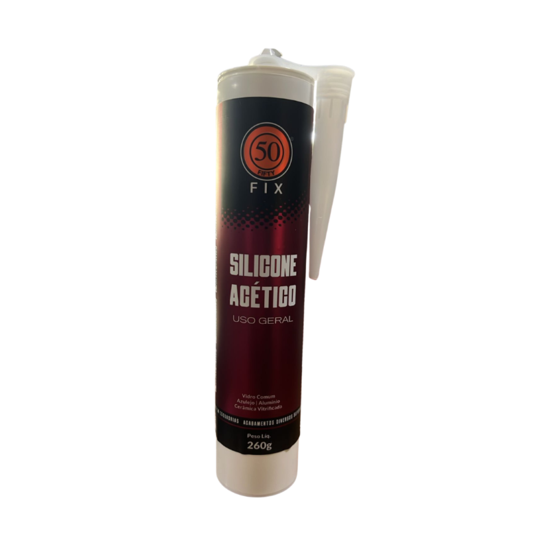COLA SILICONE 260G BRANCO ACÉTICO FIFTY FIX