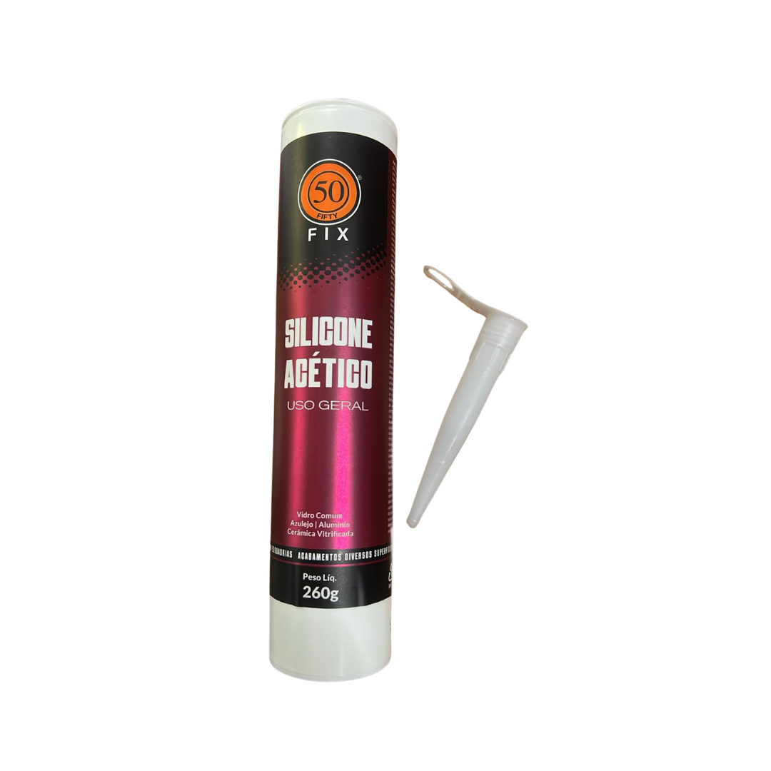 COLA SILICONE 260G BRANCO ACÉTICO FIFTY FIX - Imagem 2