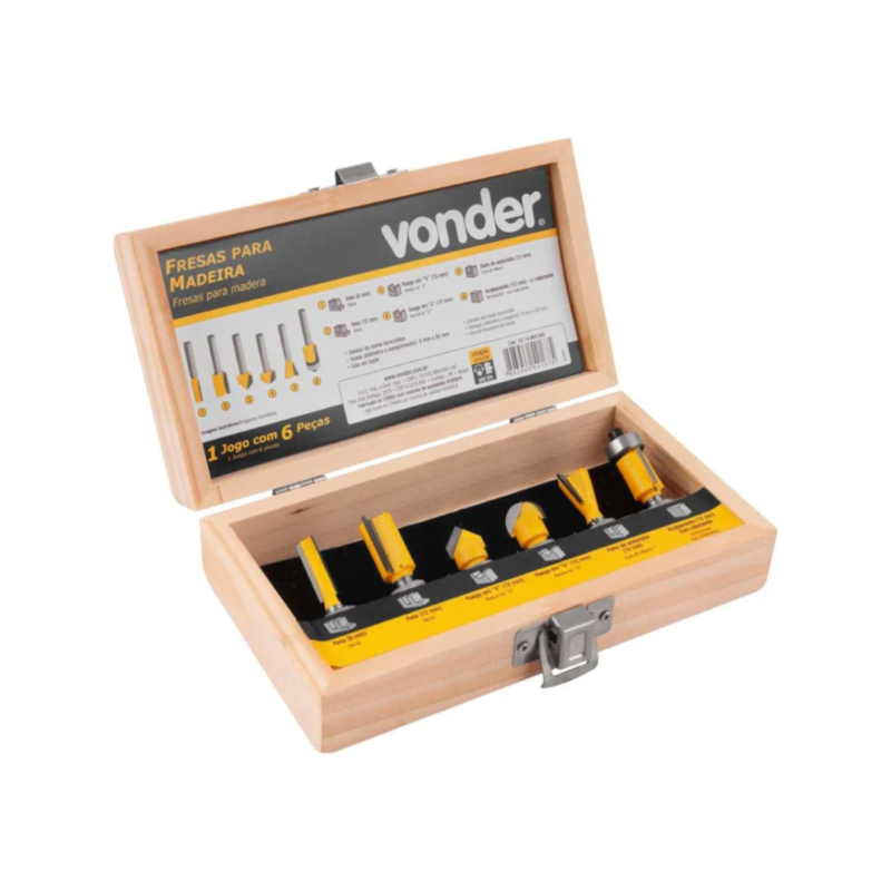 FRESA PARA TUPIA KIT COM 06 PEÇAS VONDER