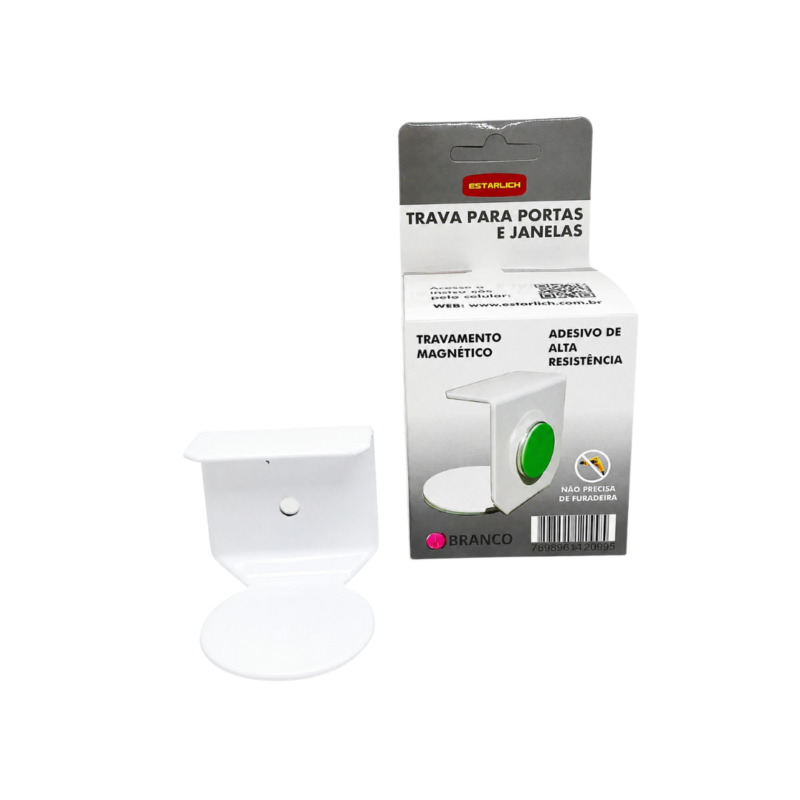 FIXADOR PARA PORTA MAGNÉTICO BRANCO ESTARLICH