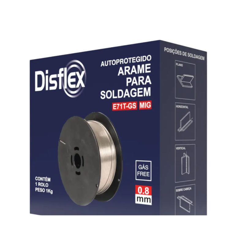 ARAME DE SOLDA MIG DISFLEX 0.8MM COM 01KG