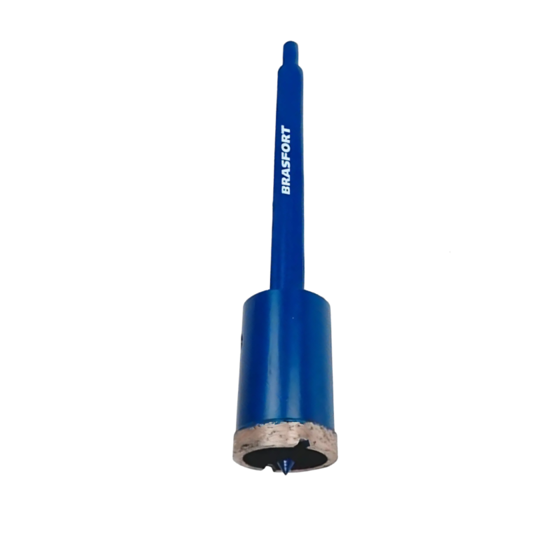 SERRA COPO DIAMANTADA 40MM BRASFORT COM HASTE