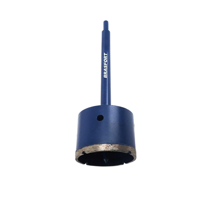 SERRA COPO DIAMANTADA 65MM BRASFORT COM HASTE