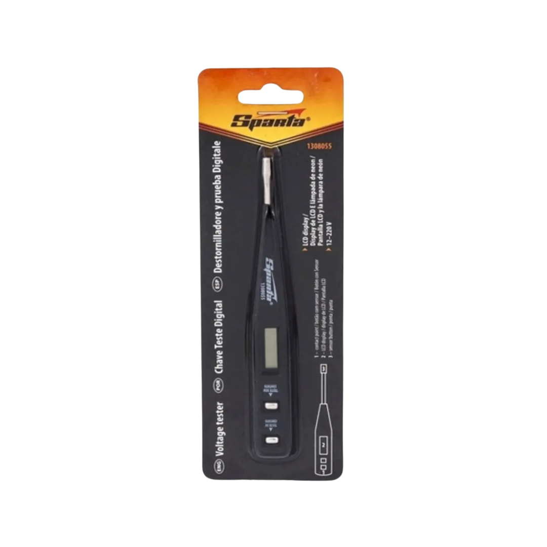 CHAVE DE FENDA TESTE DIGITAL SPARTA 12V 220V