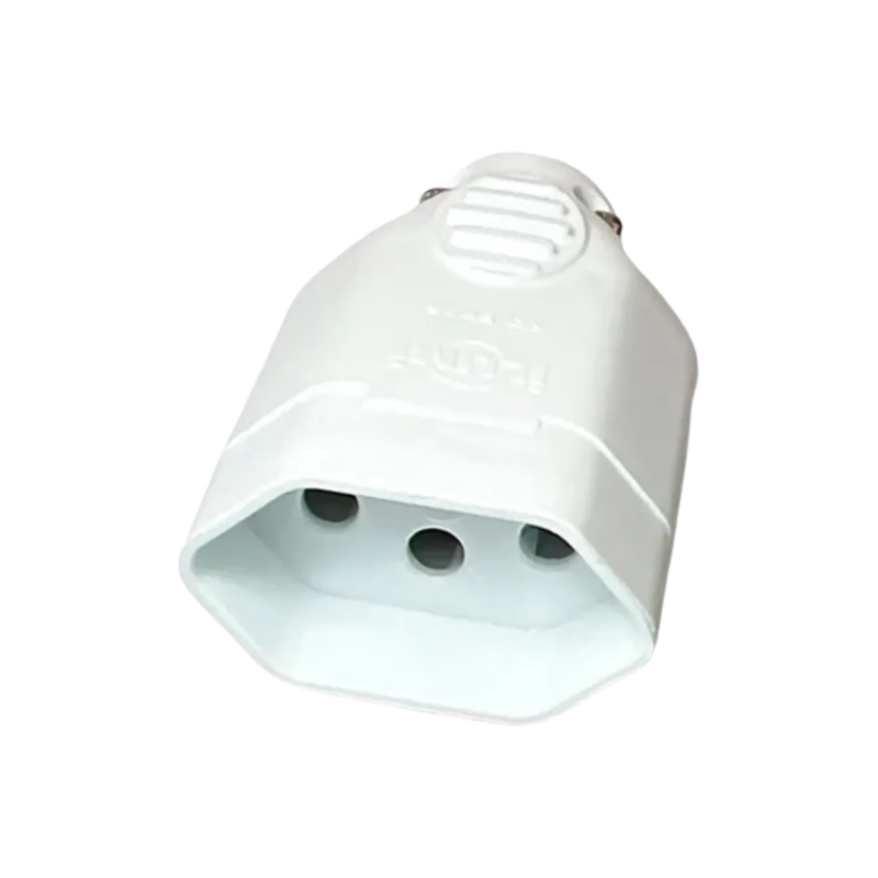 PINO FÊMEA 2 POLOS + TERRA 10A/20A BRANCO ILUMI