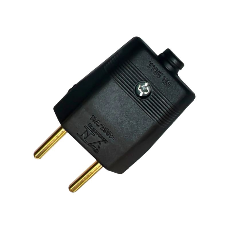 PINO MACHO 2 POLOS 10A PRETO ILUMI