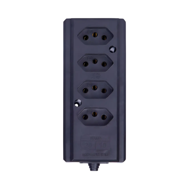 TOMADA BARRA QUADRUPLA 2 POLOS +TERRA PRETA INTERNEED 10/20A