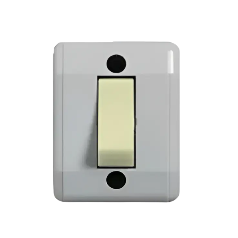 INTERRUPTOR SOBREPOR SIMPLES 10A CINZA PERLEX