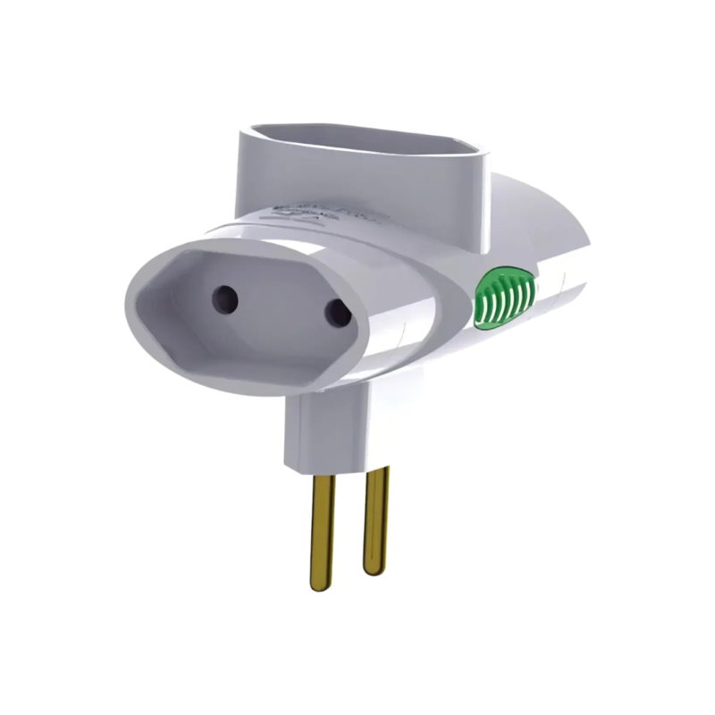 PLUG T 2 SAÍDAS 2 POLOS 10A BRANCO