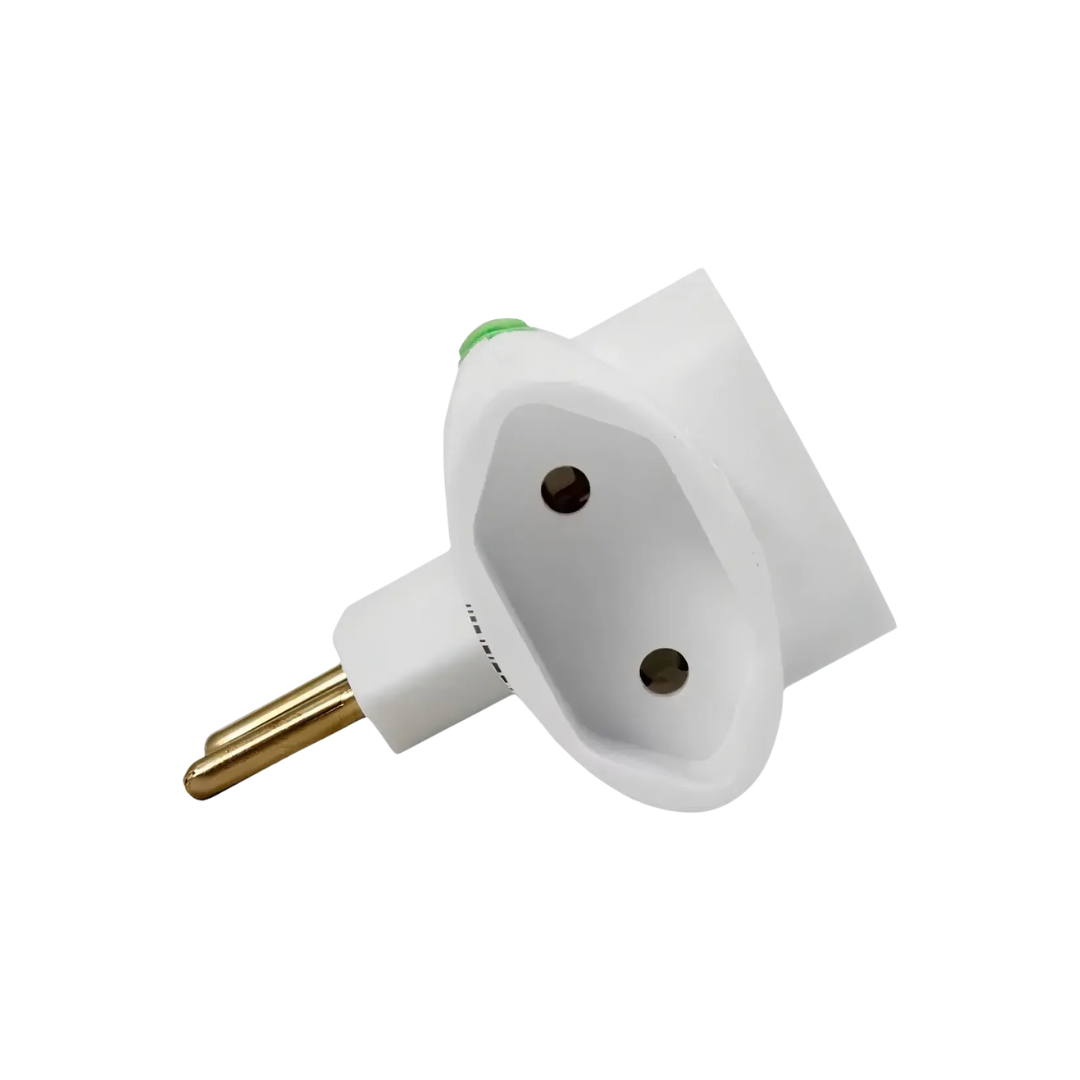 PLUG T 2 SAÍDAS 2 POLOS 10A BRANCO - Imagem 3