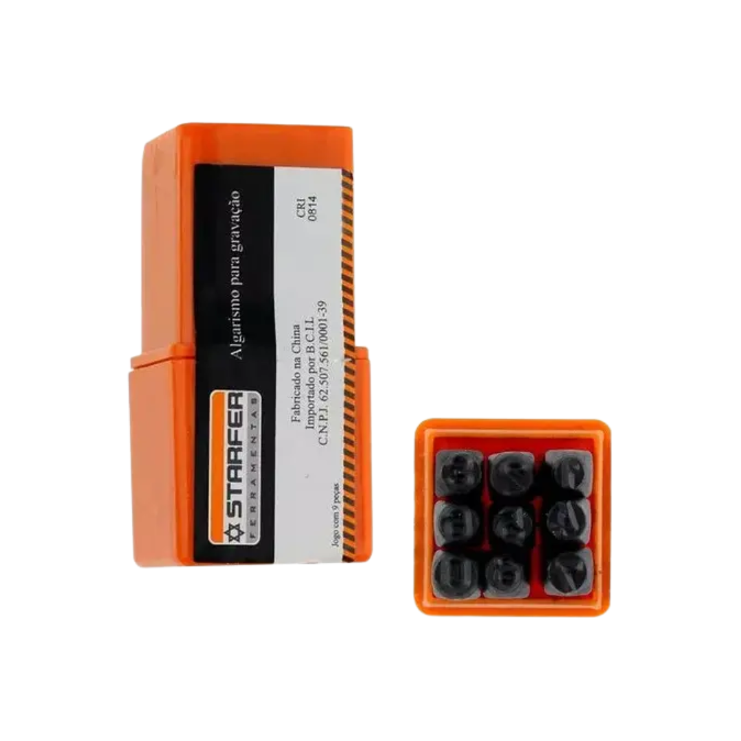 ALGARISMO PARA GRAVAÇÃO 0 A 9 STARFER 10MM - Imagem 2