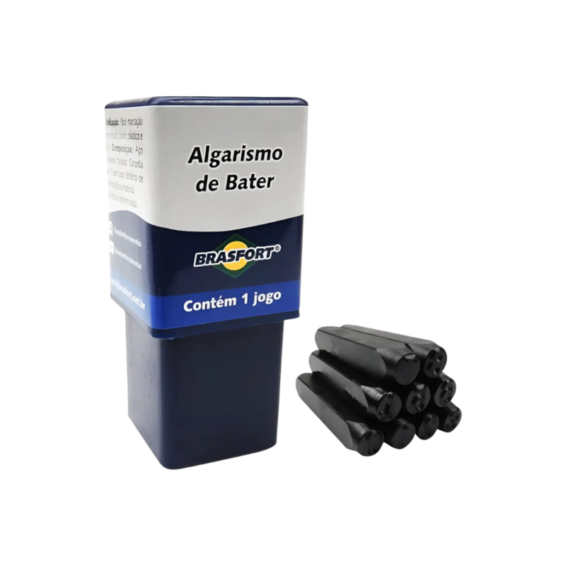 ALGARISMO DE BATER DE 0 A 9 10MM BRASFORT