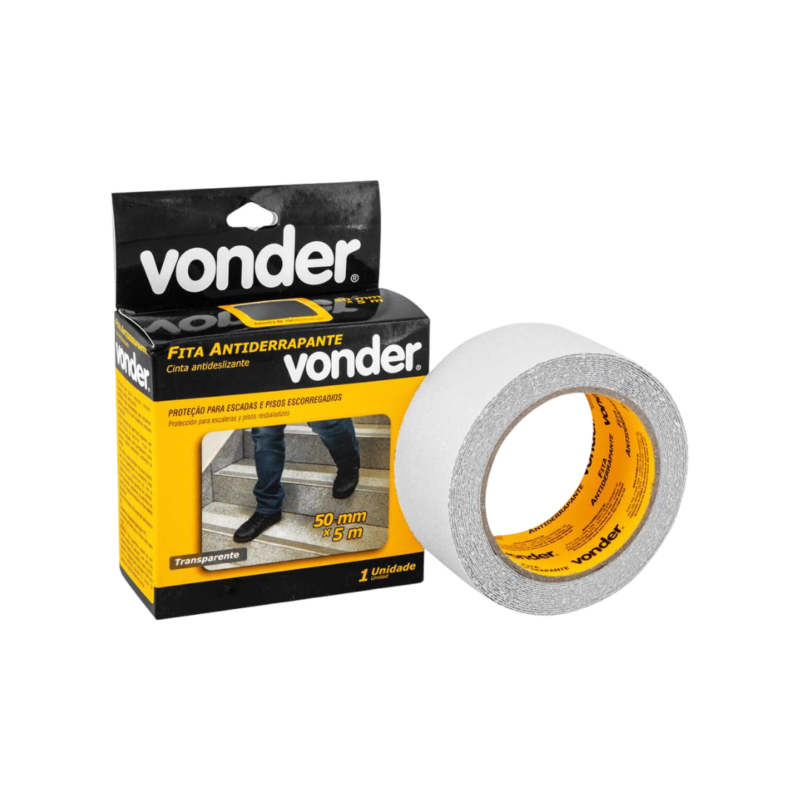 FITA ANTIDERRAPANTE TRANSPARENTE 50MM X 5M VONDER
