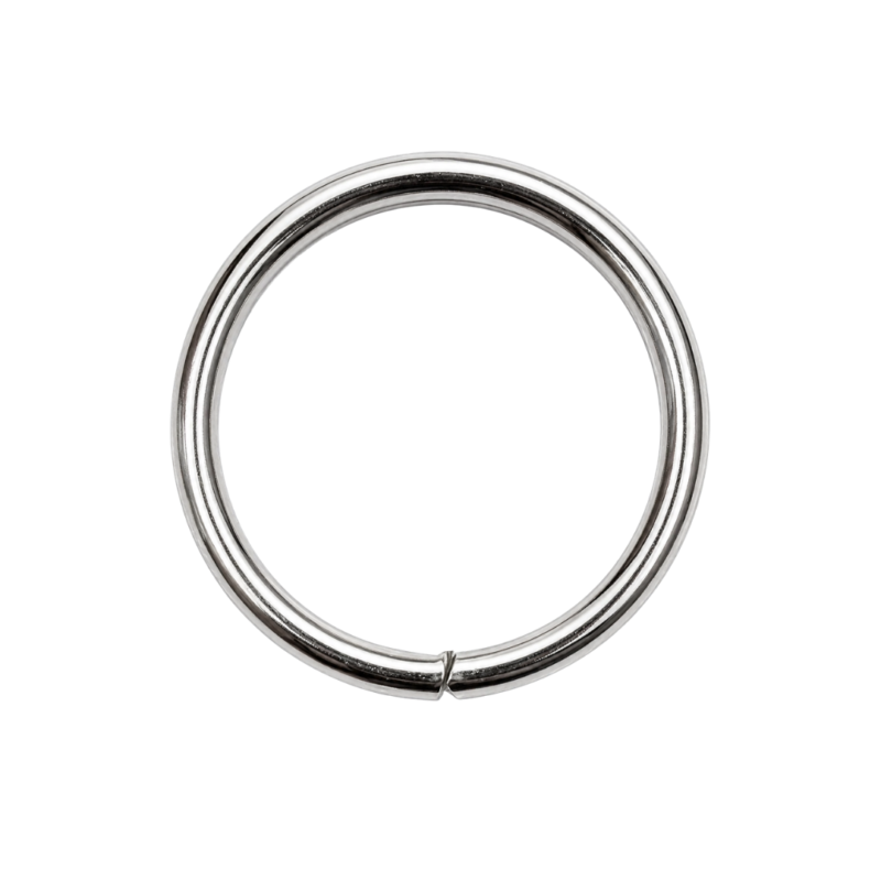 ARGOLA COM SOLDA PARA SELARIA 25MM NIQUELADA SÃO RAPHAEL