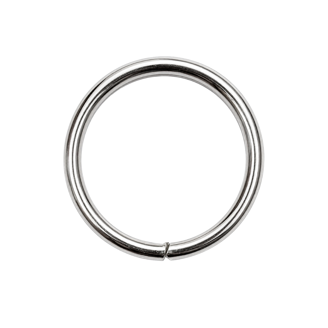 ARGOLA COM SOLDA PARA SELARIA 51MM NIQUELADA SÃO RAPHAEL