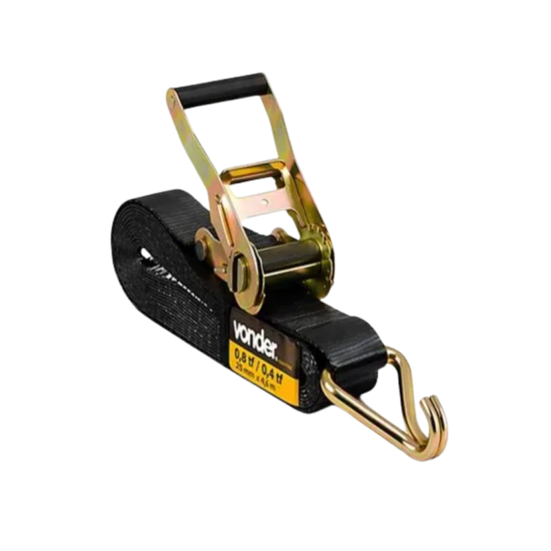 CINTA COM CATRACA PARA AMARRAÇÃO DE CARGA 0,8TF 25MM X 4,6M VONDER