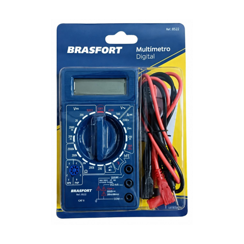 MULTIMETRO DIGITAL BRASFORT PROFISSIONAL 8522